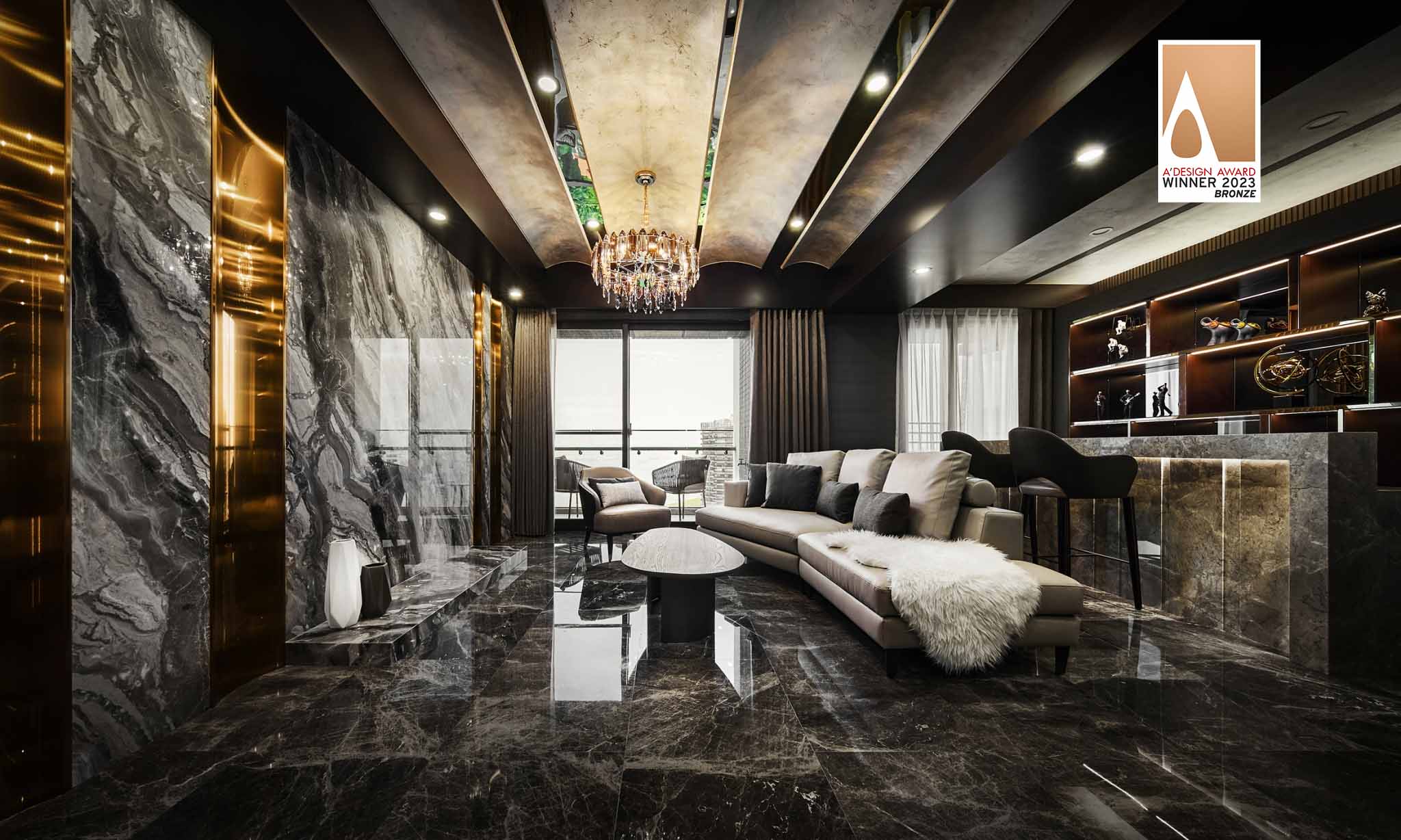移景入室 蕩漾金色波光為家景│奢華風│30坪