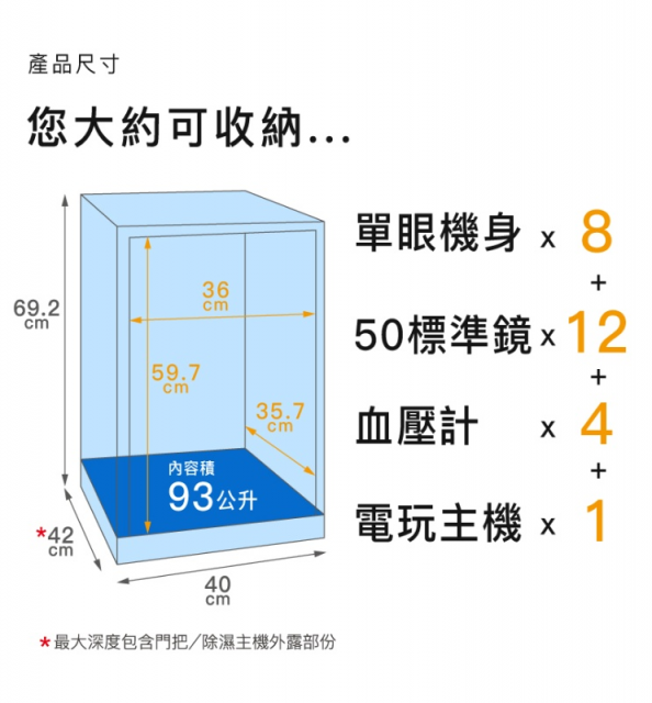 收藏家 AD-88SP 暢銷經典防潮箱 - 10